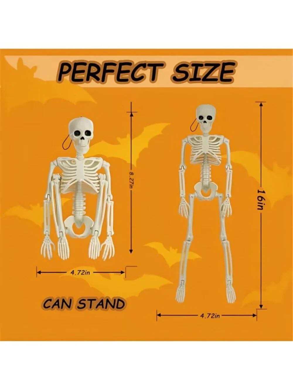 6 Packs Skeleton Halloween Decorations Outdoor with 16
